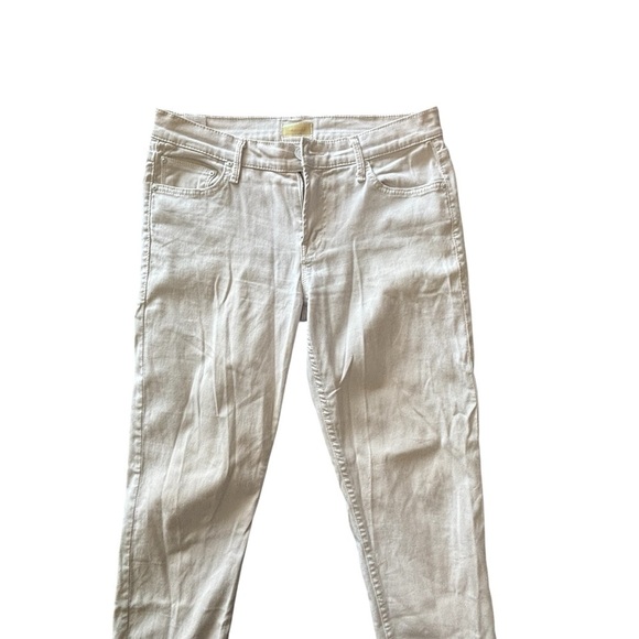 Mother Jeans The Dropout Glass Slipper Size 25 Cream Color - Picture 6 of 9